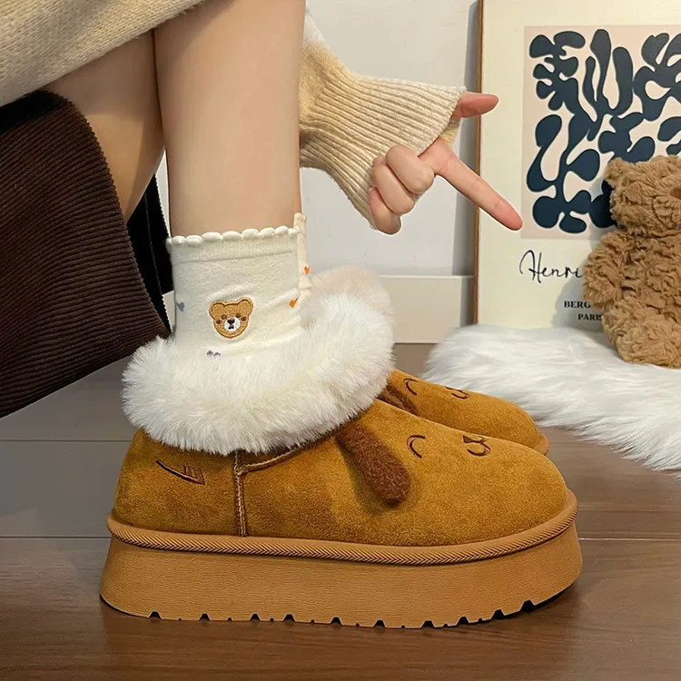 回力雪地靴冬季爆款鞋子女款ins休闲复古百搭厚底鞋防滑增高棉鞋