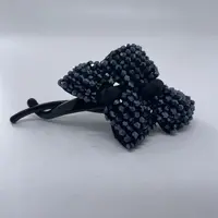 GREBUTY 6730 可爱蓝色钻石蝴蝶结百搭气质10cm扭扭夹