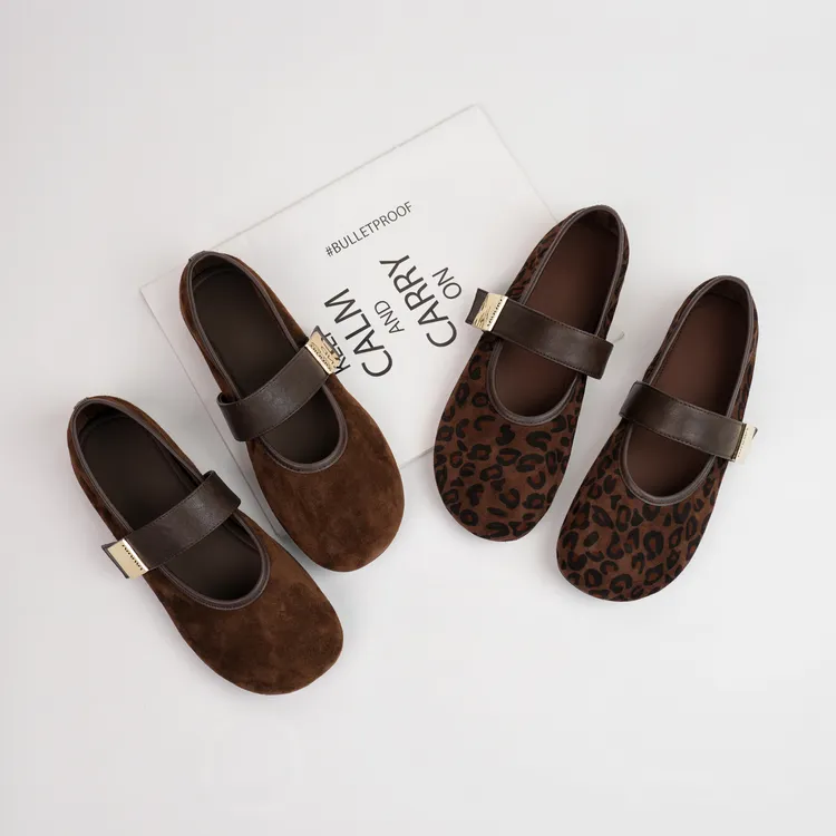 【Dhh】跟1cm•羊反皮•芒果头浅口单鞋女韩版不挑脚超软舒适玛丽珍鞋