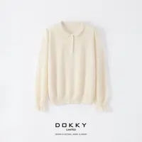 Dokky「小苍兰绮梦」定织特种亲肤纱线花卉蕾丝镂花法式针织衫D0204