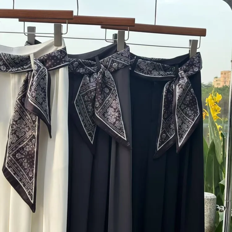 (现货+运险）送丝巾莱赛尔冰丝通勤简约阔腿裤显瘦时尚百搭拖地裤