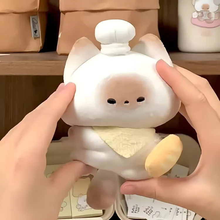 小红书同款公仔可爱烤面包馒头猫毛绒玩偶软萌少女心娃娃挂件gh