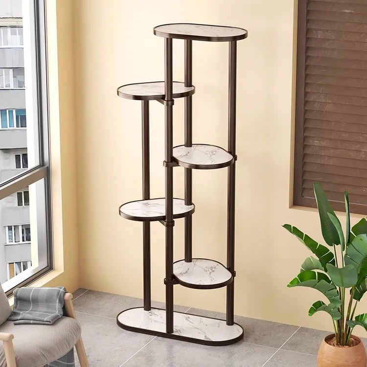 花架子客厅落地式多层花架室内阳台置物架实木植物花盆托架子