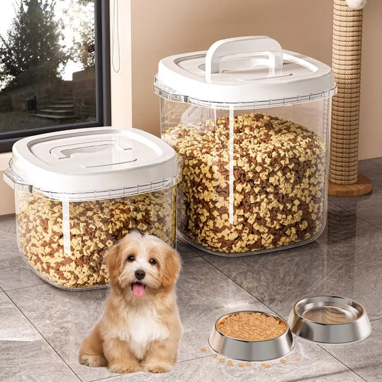 快阳猫粮储存桶狗粮密封防潮桶保鲜储粮食罐装宠物零食用品收纳盒