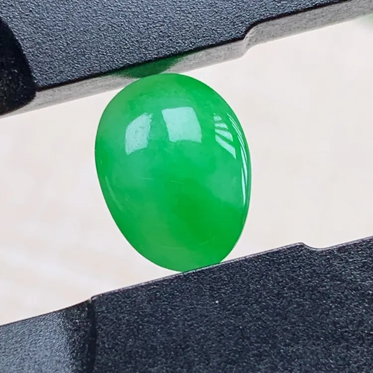 翡翠缅甸纯天然A货老料玉器未镶嵌绿色戒面蛋面裸石可定制镶嵌