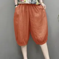【清货+运费险】棉麻灯笼阔腿裤外穿夏季中裤宽松五分裤女TZ2302