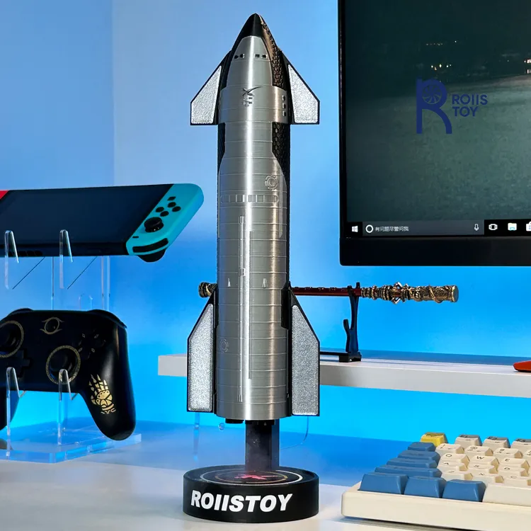 【新品特惠】SPACE-X马斯克喷雾星舰 加湿功能模型摆件 1:200尾焰