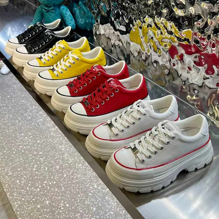 《杰克家》2026春款爆款欧货真皮增高松糕鞋女洋气小白鞋厚底板鞋88