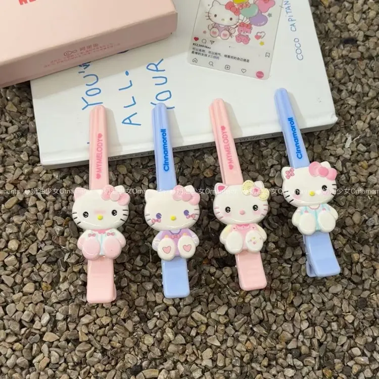 甜美可爱kt猫咪日系可爱大号鸭嘴夹百搭少女发夹发饰