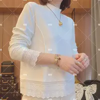 雪姐服饰「小镂空立领双面绒」新款双面绒长袖设计打底显瘦T恤