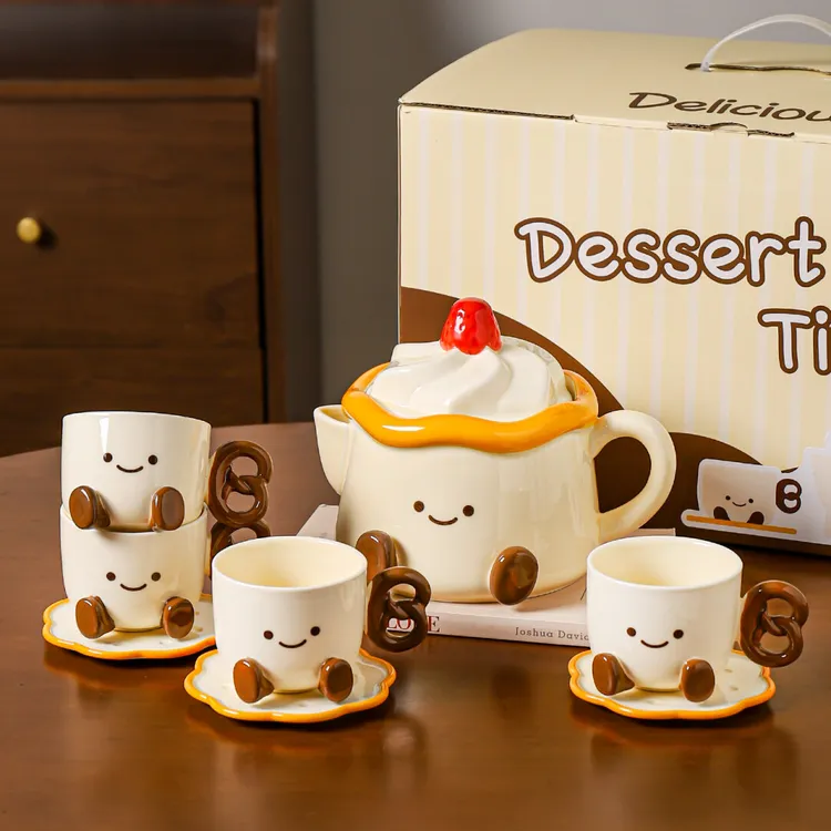 川岛屋蛋糕茶壶泡茶家用茶具杯碟套装2025新款乔迁新婚生日礼物女