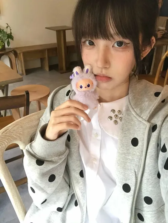 美式复古波点连帽卫衣外套女2025新款秋冬设计感宽松拉链开衫上衣