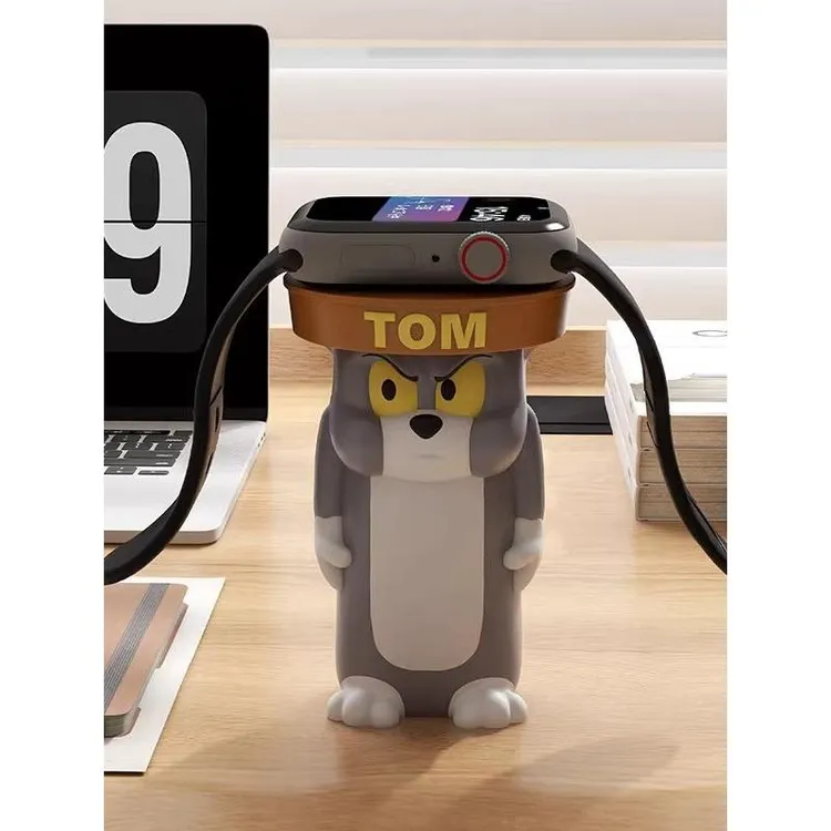汤姆猫手表充电充电支架桌面装饰品适用于imatch苹果S9华为手表