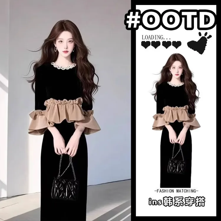 韩系穿搭高级感超好看独特漂亮上衣+半身裙小香风套装女春季新款