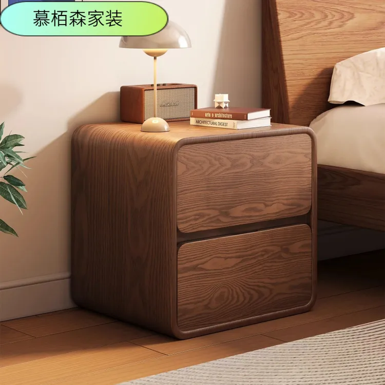 实木床头柜卧室床边柜免安装落地家用简约现代储物柜床头收纳柜子