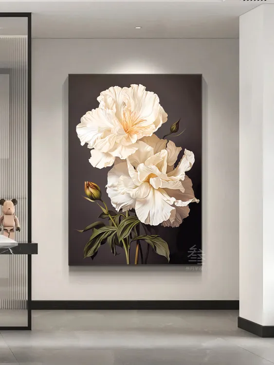 向阳花开客厅沙发背景墙挂画玄关挂画餐厅电表箱挂画手工砂岩画
