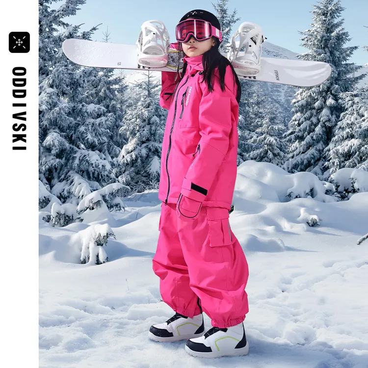 oddivski新款儿童滑雪服女童加厚保暖3L防水防风男童滑雪衣裤套装