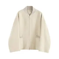 31384 山羊绒棒球服大衣韩版立领外套女秋冬1255