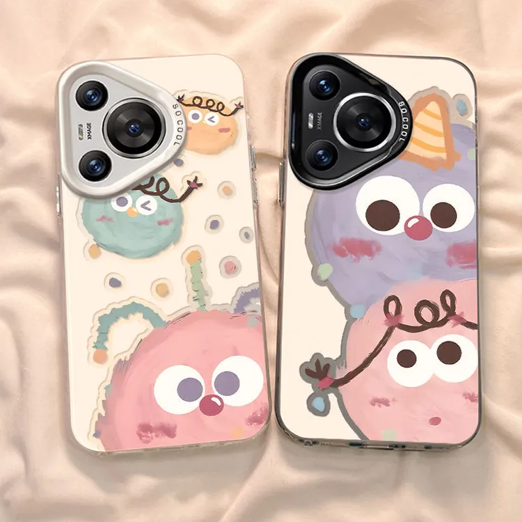 适用华为pura70手机壳高级感小众全包防摔p60新款p50麻花辫怪兽