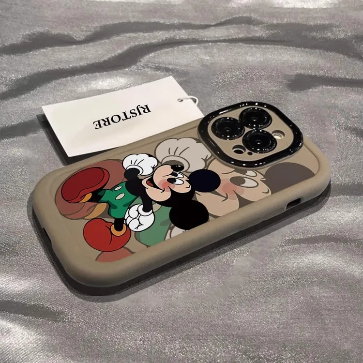 【进口硅胶】适用苹果16promax壳15pm散步米奇彩绘iphone14pro新