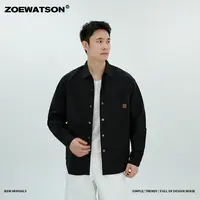 【ZOEWATSON】莱赛尔长袖衬衫休闲百搭口袋韩版日系翻领衬衣Z5216