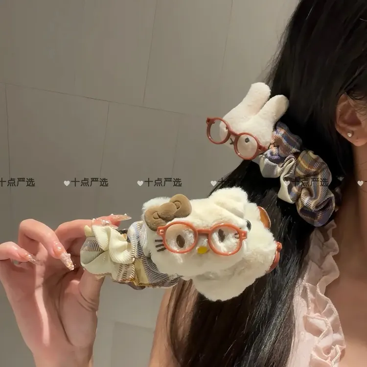 百搭少女发饰可爱KT猫咪巨显发量香蕉夹后脑勺盘发2025新款