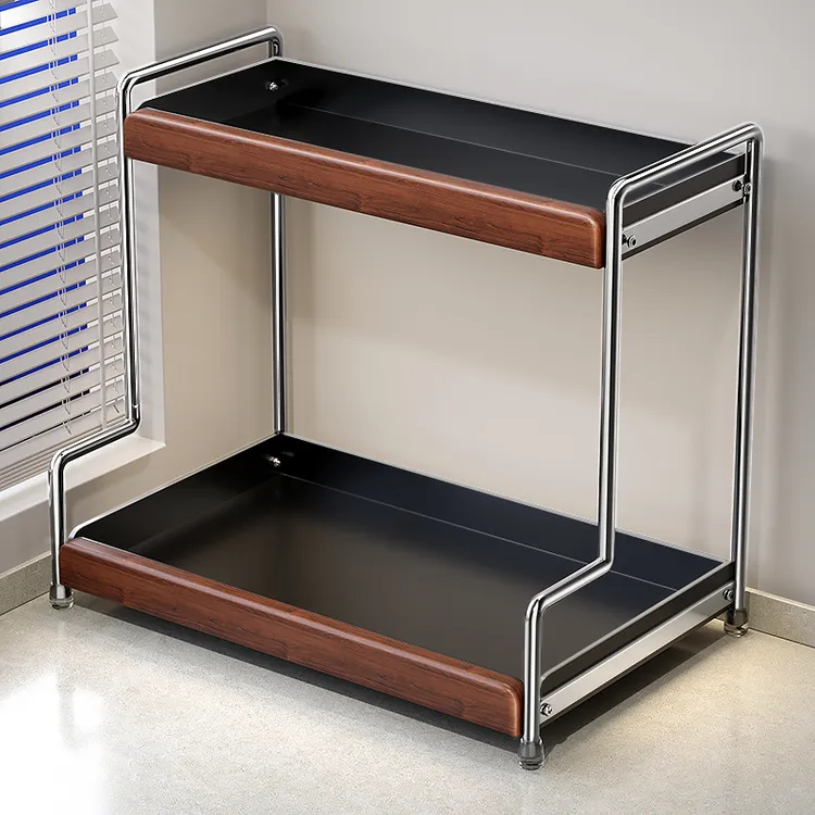 中古风调料品置物架厨房家用台面转角调味料罐瓶油盐酱醋收纳架子