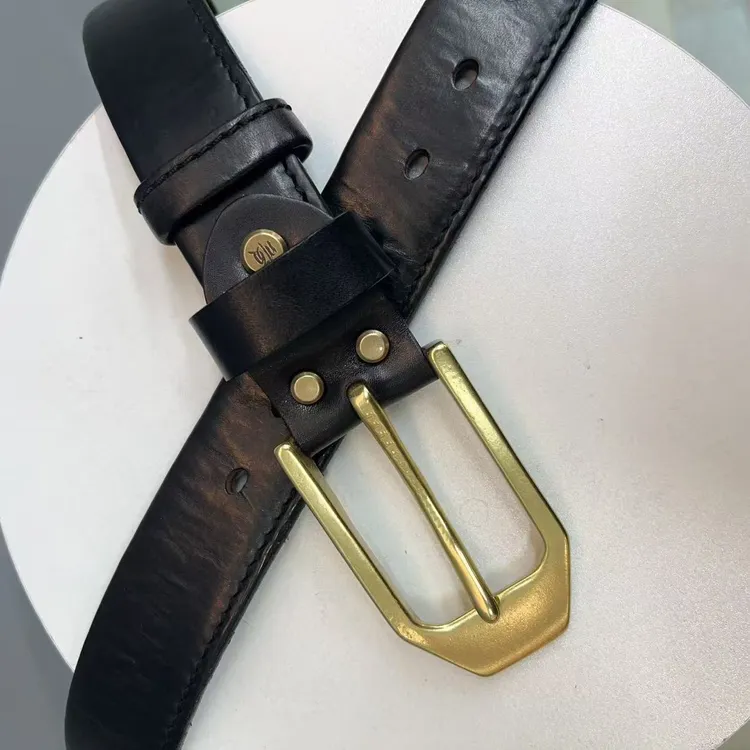 男轻职风光身休闲风简约腰带皮带休闲这边大扣头腰带