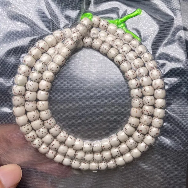 （每日福利）海南原生态大留白星月菩提108脖挂顺白星月菩提老型珠