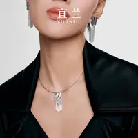 黄铜项链 宜兰珠宝项链新中式小众时尚原创高级小众银色项圈礼物
