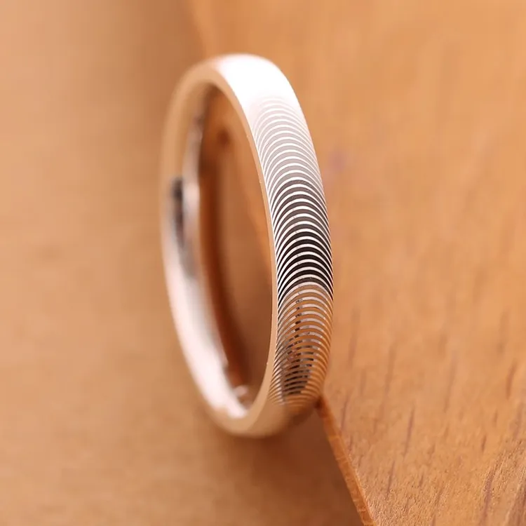 足银戒指 足银999纯银猫眼戒指轻奢高级简约拉丝波纹食指环送银饰