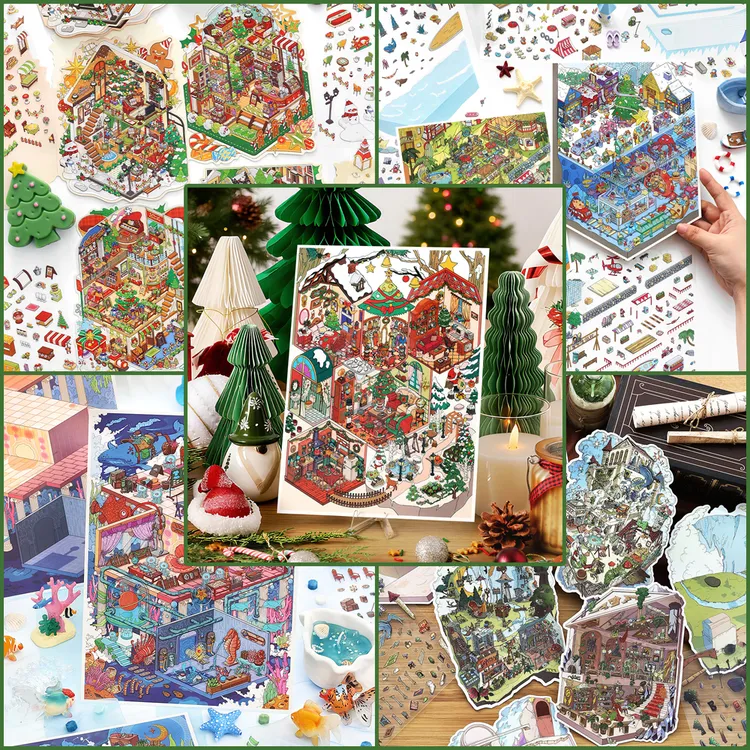 infeel.me造景贴纸今日营业中25.0-27.0我的小屋微缩场景贴纸合集