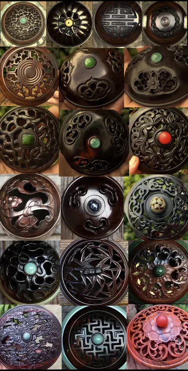 专业香炉配盖定制木盖铜炉炉盖香炉罩镂空仿古红木香炉盖定制木盖