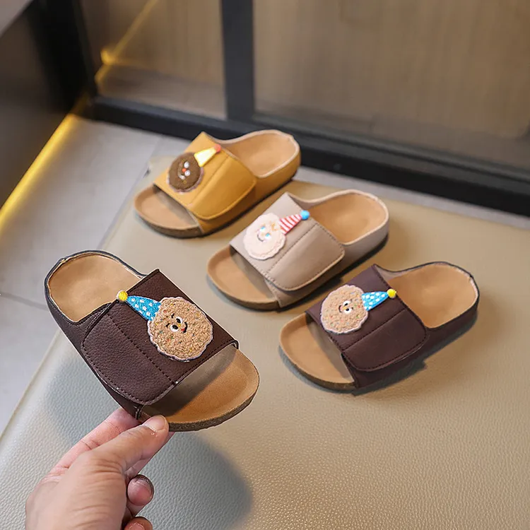 夏季韩国版儿童凉鞋外穿勃肯拖鞋男女童潮牌户外凉拖软底沙滩鞋子