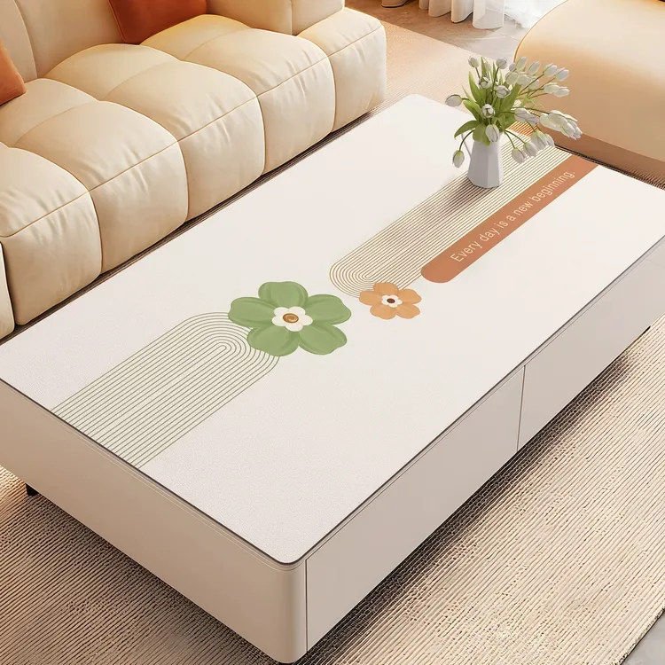 PVC茶几垫防水防油餐桌垫客厅茶几餐桌免洗可擦电视柜桌面保护垫