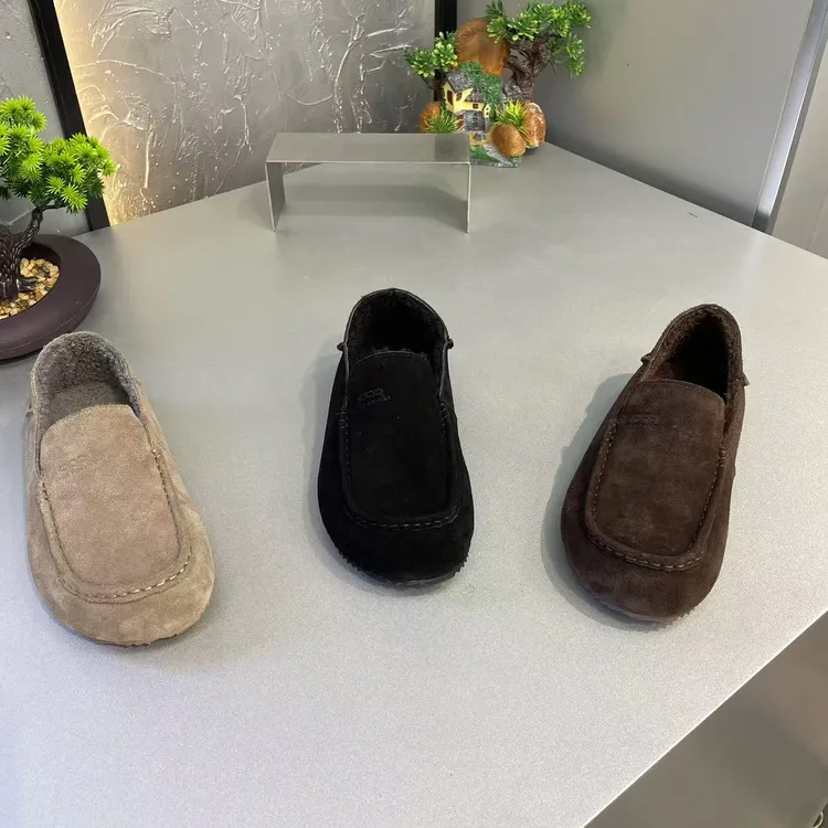 【标准码】新款皮面个性翻毛皮洋气轻便软底休闲舒适男款潮鞋