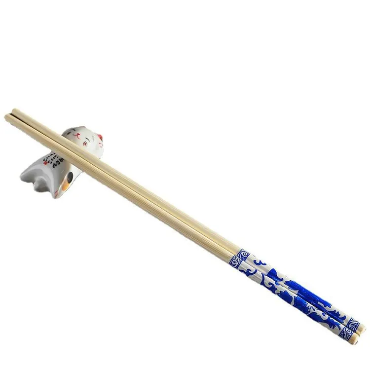 青花瓷一次性筷子加粗高档火锅酒店细腻光滑楠竹筷独立包装方便筷