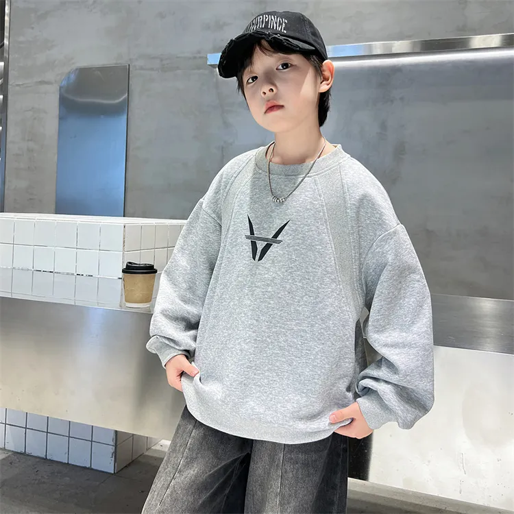 男大童卫衣春秋青少年宽松2025中大童休闲韩版长袖儿童秋季上衣潮