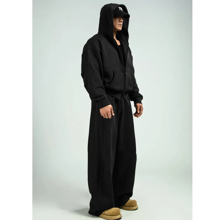 ALLBEFIT【遛狗套装】品质秋冬重磅棉毛圈美式街头休闲卫衣弯刀卫裤