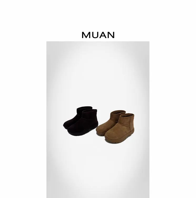 木岸MUAN：《小中古雪地靴》定制复古百搭简约中古靴女D-LL-BXM018