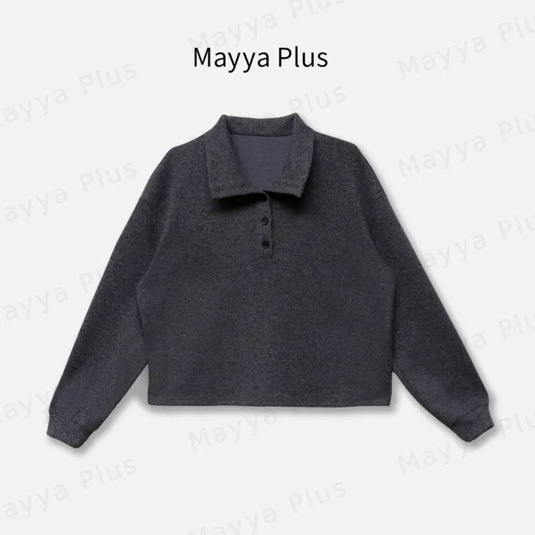 【小确暖】Mayya Plus麦芽定制气质显瘦流光风加绒显瘦卫衣32546585