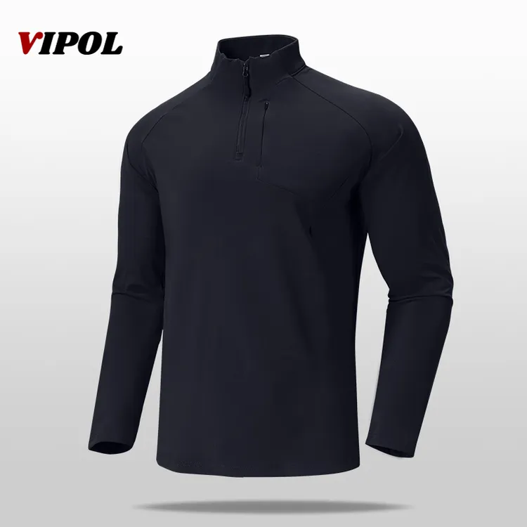 拉绒半拉链长袖男款t恤打底衫秋冬季立领保暖运动跑步男士卫衣