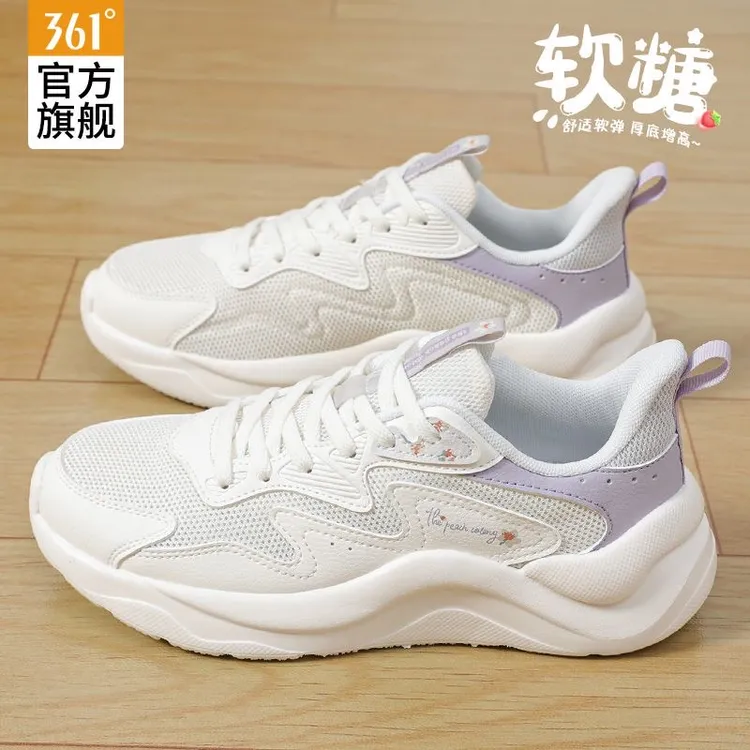 361°女鞋休闲运动鞋户外跑步鞋秋季新款减震软底网面透气马拉松