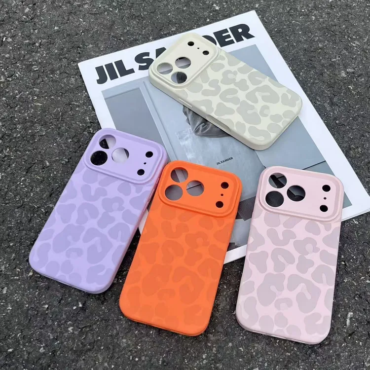 小萝卜亲肤糯米壳豹纹适用iPhone17/16promax手机壳苹果15硅胶14