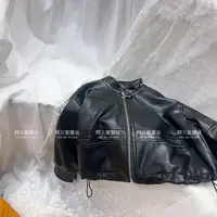 【D6】巴黎小屋80317拼接皮衣童装