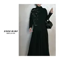 Dan Dan 重工刺绣花立领卫衣长袖卫衣女