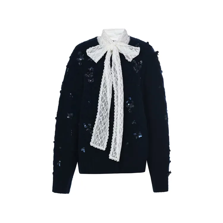 LeFame/拉飞姆2025冬季新针织开衫长袖针织外套LF25D31ZC125