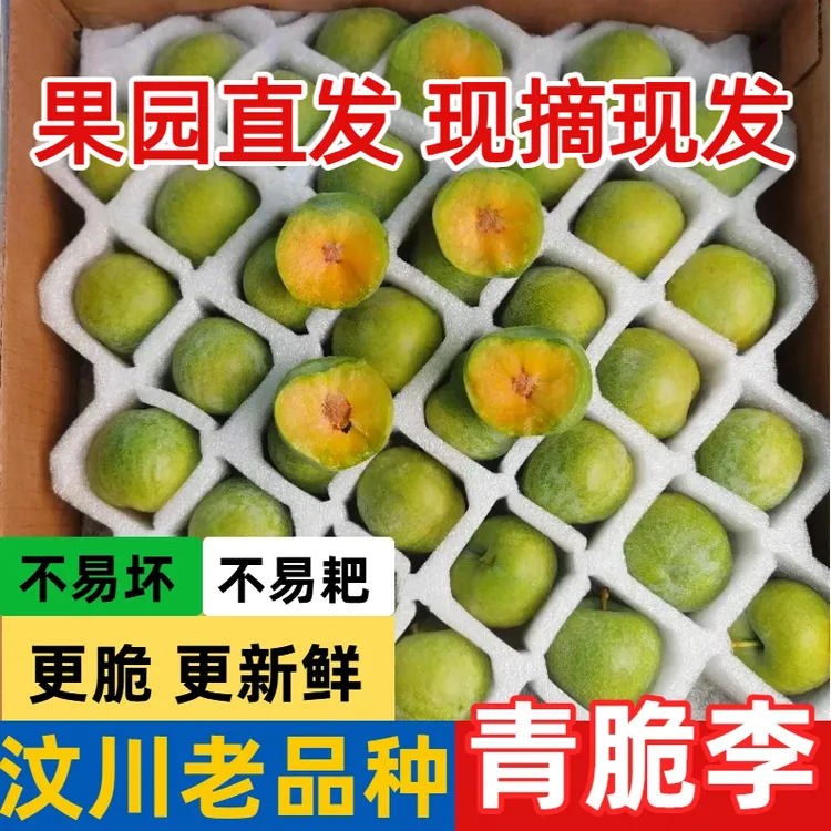 四川脱骨李脆李半边红茵红李当季新鲜脆甜多汁水果
