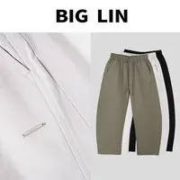 BIG林 2025秋季新款舒适百搭简约抽绳简约宽松休闲男裤25-6265