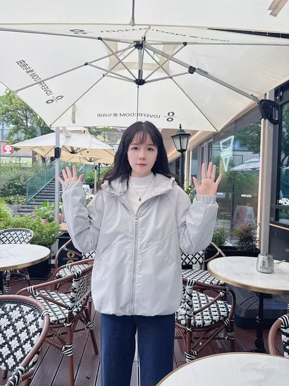 2025秋冬新款连帽棉服短款外套抽绳休闲宽松长袖冲锋衣棉服夹克